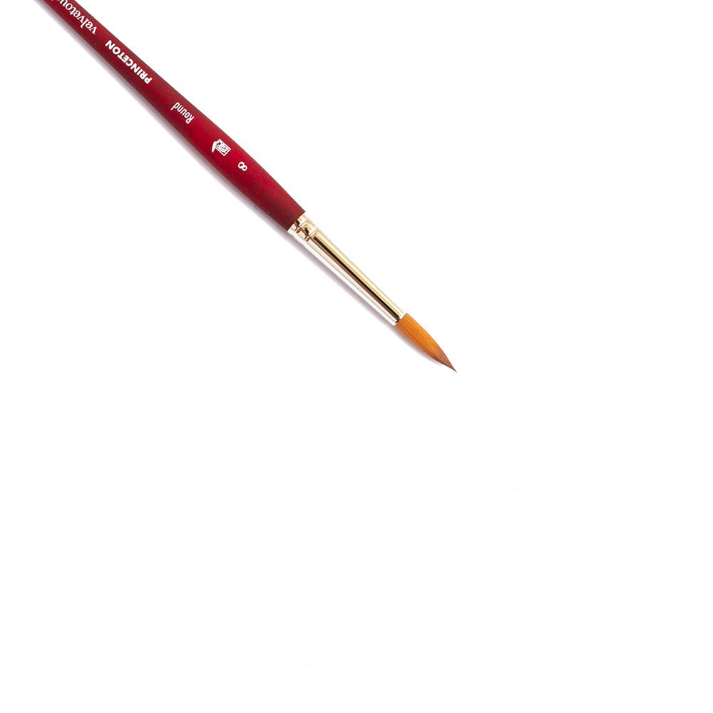 Princeton, Brush, Art & School, Velvetouch, Multimedia Brush, Round, 8, 398286